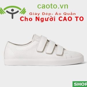 Giày Size Lớn Quai Dán Zara Trắng DN011